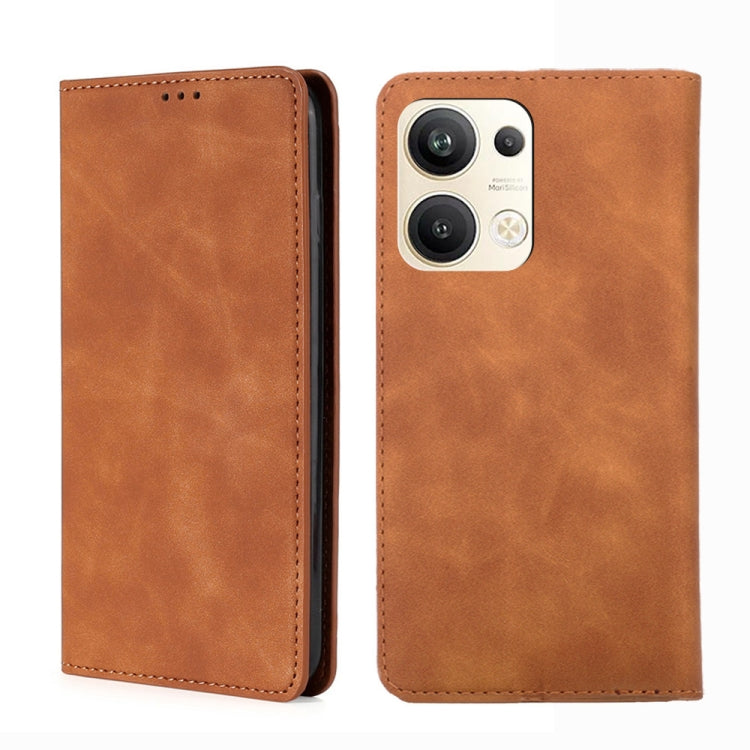 Custodia per telefono in pelle con vibrazione orizzontale magnetica Skin Feel, For OPPO Reno9 5G / Reno9 Pro 5G, For OPPO Reno9 Pro+ 5G, For Realme 10 Pro 5G, For Realme 10 Pro+ 5G