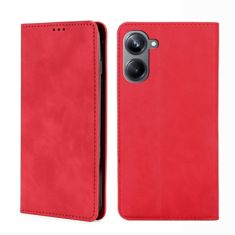 Custodia per telefono in pelle con vibrazione orizzontale magnetica Skin Feel, For OPPO Reno9 5G / Reno9 Pro 5G, For OPPO Reno9 Pro+ 5G, For Realme 10 Pro 5G, For Realme 10 Pro+ 5G