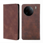 Custodia per telefono in pelle con vibrazione orizzontale magnetica Skin Feel, For vivo X90 Pro 5G