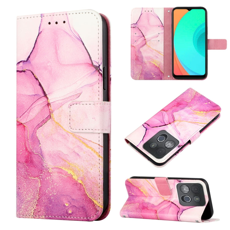 Cassa del telefono di cuoio di vibrazione del modello di marmo PT003, For Infinix Smart 7 X6515, For Tecno Pop 6 Pro, For Tecno Pova 4 LG7N, For Tecno Pova 4 Pro LG8N