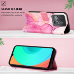 Cassa del telefono di cuoio di vibrazione del modello di marmo PT003, For Infinix Smart 7 X6515, For Tecno Pop 6 Pro, For Tecno Pova 4 LG7N, For Tecno Pova 4 Pro LG8N