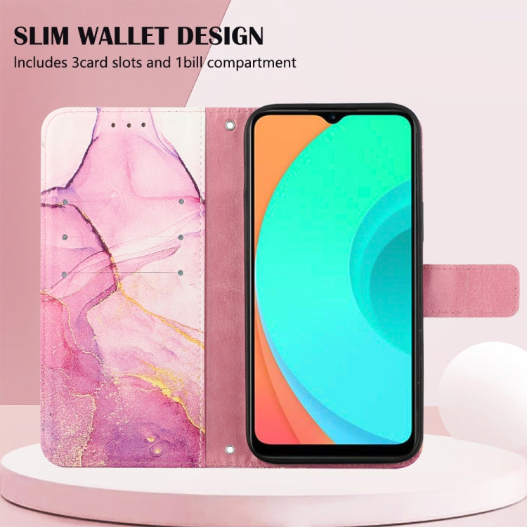 Cassa del telefono di cuoio di vibrazione del modello di marmo PT003, For Infinix Smart 7 X6515, For Tecno Pop 6 Pro, For Tecno Pova 4 LG7N, For Tecno Pova 4 Pro LG8N