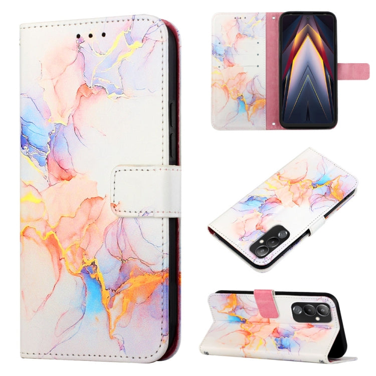 Cassa del telefono di cuoio di vibrazione del modello di marmo PT003, For Infinix Smart 7 X6515, For Tecno Pop 6 Pro, For Tecno Pova 4 LG7N, For Tecno Pova 4 Pro LG8N