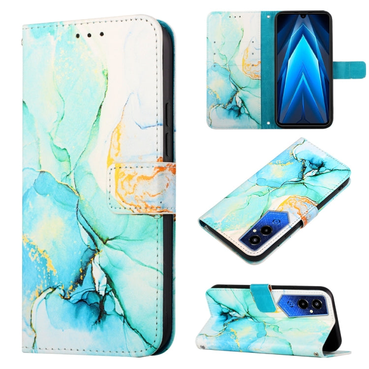 Cassa del telefono di cuoio di vibrazione del modello di marmo PT003, For Infinix Smart 7 X6515, For Tecno Pop 6 Pro, For Tecno Pova 4 LG7N, For Tecno Pova 4 Pro LG8N