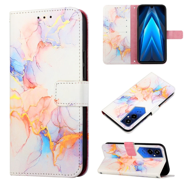 Cassa del telefono di cuoio di vibrazione del modello di marmo PT003, For Infinix Smart 7 X6515, For Tecno Pop 6 Pro, For Tecno Pova 4 LG7N, For Tecno Pova 4 Pro LG8N