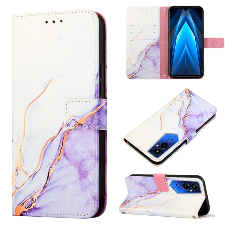 Cassa del telefono di cuoio di vibrazione del modello di marmo PT003, For Infinix Smart 7 X6515, For Tecno Pop 6 Pro, For Tecno Pova 4 LG7N, For Tecno Pova 4 Pro LG8N