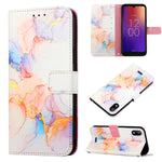 Cassa del telefono di cuoio di vibrazione del modello di marmo PT003, For Tecno Pova Neo 2 LG6N, For BLU View 2 2020 / 2022, For Moxee M2160, For Google Pixel 7a