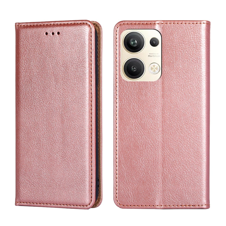 Custodia per telefono in pelle magnetica tinta unita a olio lucido, For OPPO Reno9 5G / Reno9 Pro 5G, For OPPO Reno9 Pro+ 5G, For Realme 10 Pro 5G, For Realme 10 Pro+ 5G
