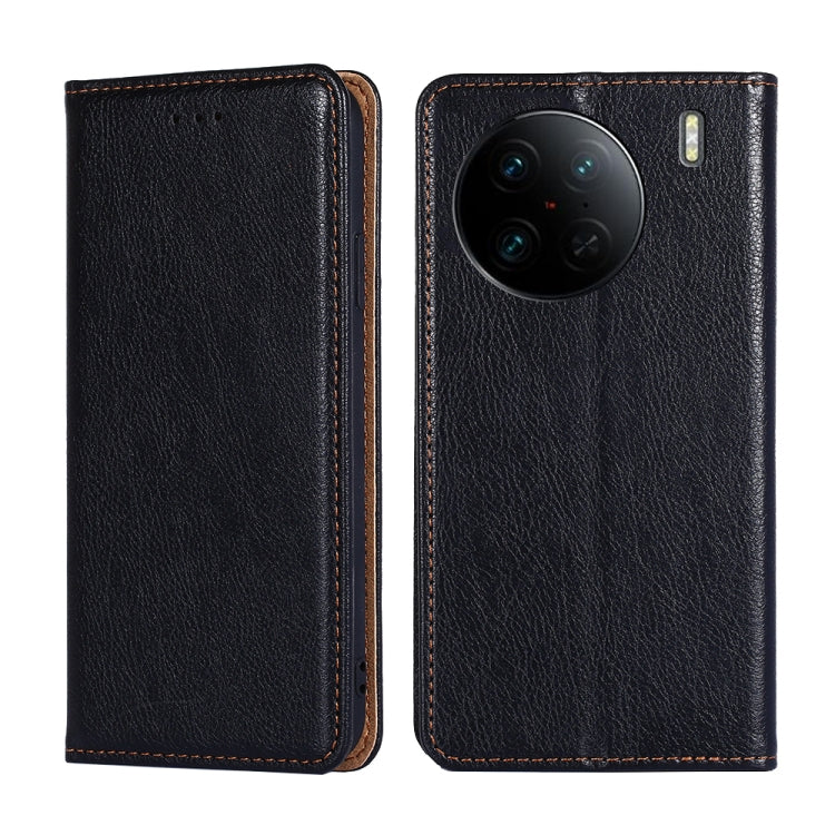 Custodia per telefono in pelle magnetica tinta unita a olio lucido, For vivo X90 Pro 5G