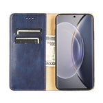 Custodia per telefono in pelle magnetica tinta unita a olio lucido, For vivo X90 Pro 5G