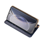 Custodia per telefono in pelle magnetica tinta unita a olio lucido, For vivo X90 Pro 5G