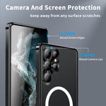 Custodia magnetica in metallo satinato per Samsung Galaxy S23