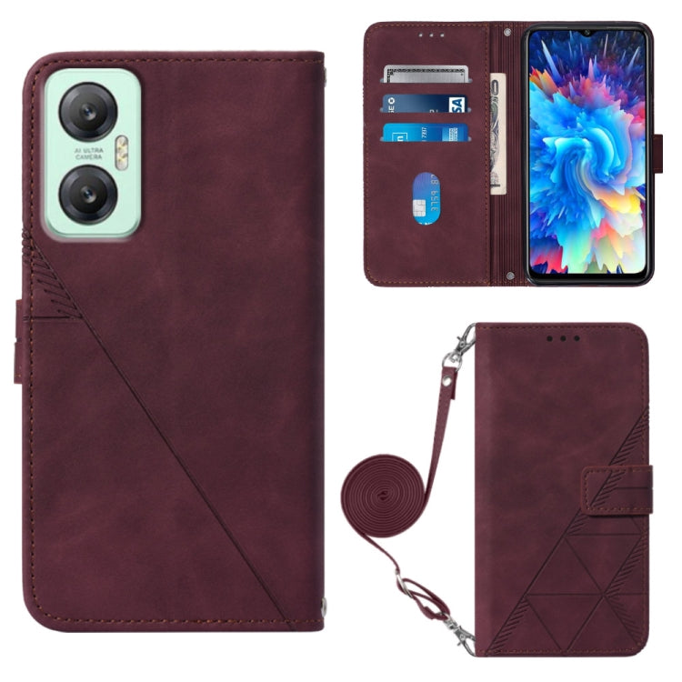 Custodia per cellulare in pelle con flip in rilievo 3D a tracolla, For Infinix Hot 20 4G, For Infinix Hot 20 5G, For Infinix Hot 20 Play, For Infinix Hot 20S/20 Pro