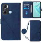 Custodia per cellulare in pelle con flip in rilievo 3D a tracolla, For Infinix Hot 20 4G, For Infinix Hot 20 5G, For Infinix Hot 20 Play, For Infinix Hot 20S/20 Pro