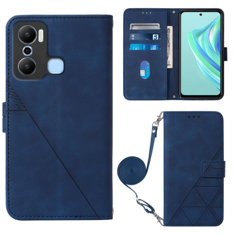 Custodia per cellulare in pelle con flip in rilievo 3D a tracolla, For Infinix Hot 20 4G, For Infinix Hot 20 5G, For Infinix Hot 20 Play, For Infinix Hot 20S/20 Pro