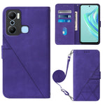 Custodia per cellulare in pelle con flip in rilievo 3D a tracolla, For Infinix Hot 20 4G, For Infinix Hot 20 5G, For Infinix Hot 20 Play, For Infinix Hot 20S/20 Pro
