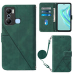 Custodia per cellulare in pelle con flip in rilievo 3D a tracolla, For Infinix Hot 20 4G, For Infinix Hot 20 5G, For Infinix Hot 20 Play, For Infinix Hot 20S/20 Pro