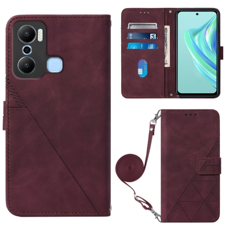 Custodia per cellulare in pelle con flip in rilievo 3D a tracolla, For Infinix Hot 20 4G, For Infinix Hot 20 5G, For Infinix Hot 20 Play, For Infinix Hot 20S/20 Pro