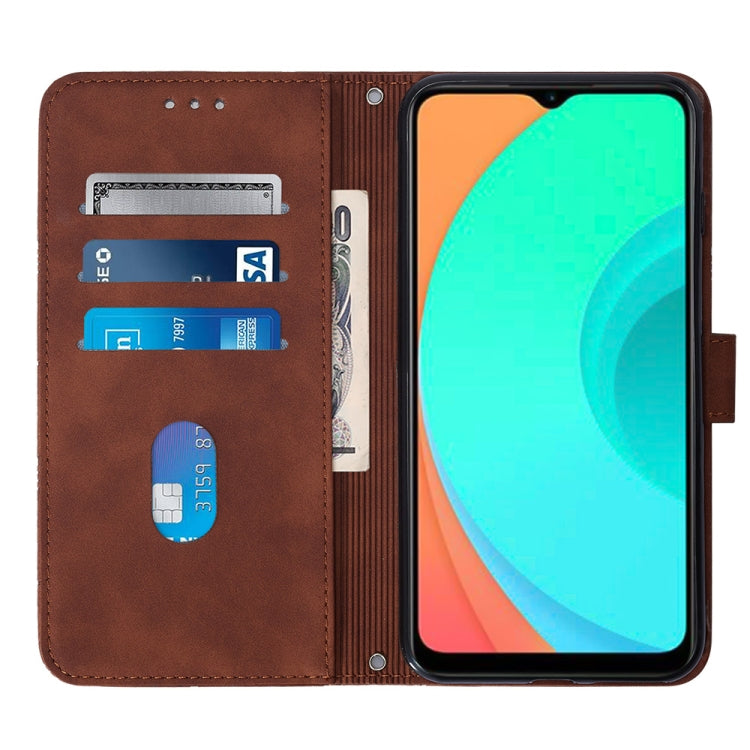 Custodia per cellulare in pelle con flip in rilievo 3D a tracolla, For Infinix Smart 7