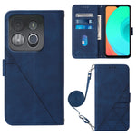Custodia per cellulare in pelle con flip in rilievo 3D a tracolla, For Infinix Smart 7