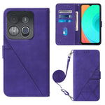Custodia per cellulare in pelle con flip in rilievo 3D a tracolla, For Infinix Smart 7
