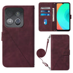 Custodia per cellulare in pelle con flip in rilievo 3D a tracolla, For Infinix Smart 7