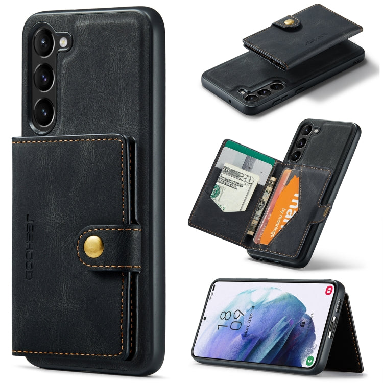 JEEHOOD Custodia per telefono a portafoglio staccabile magnetica retrò, For Samsung Galaxy S23 5G, For Samsung Galaxy S23+ 5G, For Samsung Galaxy S23 Ultra 5G