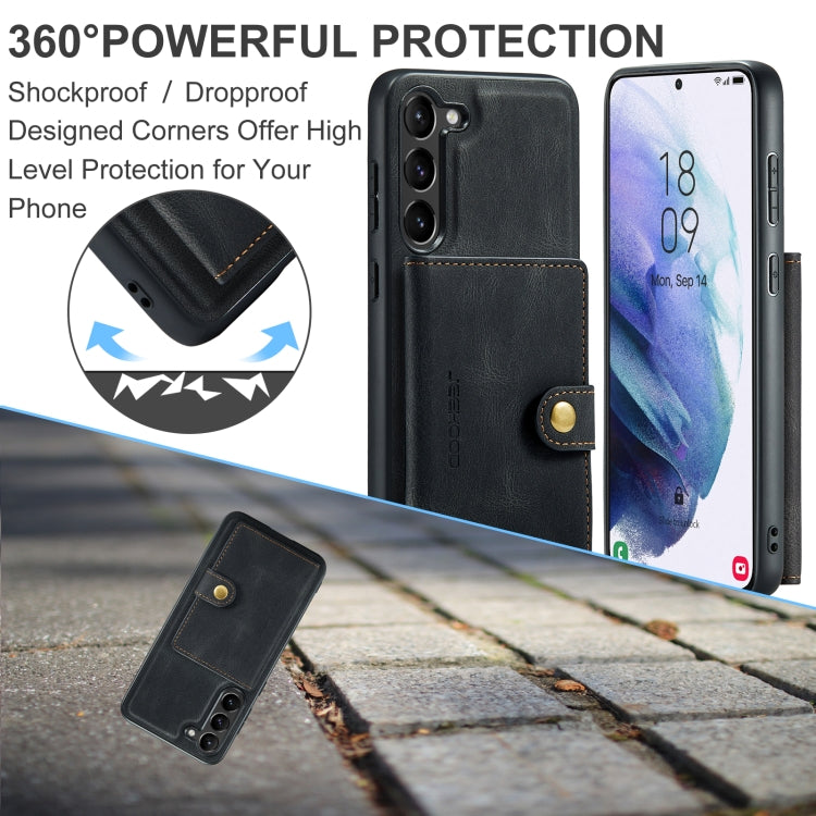 JEEHOOD Custodia per telefono a portafoglio staccabile magnetica retrò, For Samsung Galaxy S23 5G, For Samsung Galaxy S23+ 5G, For Samsung Galaxy S23 Ultra 5G