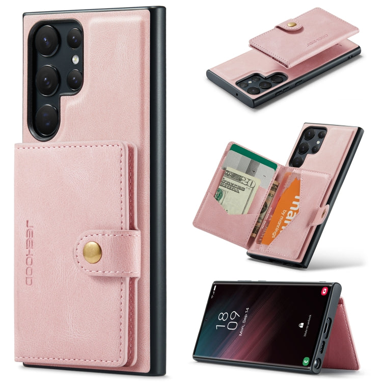 JEEHOOD Custodia per telefono a portafoglio staccabile magnetica retrò, For Samsung Galaxy S23 5G, For Samsung Galaxy S23+ 5G, For Samsung Galaxy S23 Ultra 5G