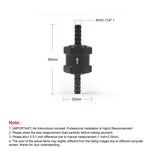 Valvola di ritegno unidirezionale per carburante in lega di alluminio per auto, 6mm Black, 8mm Black, 10mm Black, 12mm Black