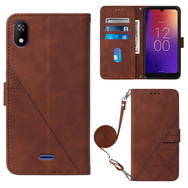 Custodia per cellulare in pelle con flip in rilievo 3D a tracolla, For Moxee m2160, For Tecno Pop 6 Pro, For Tecno Pova 4, For Tecno Pova 4 Pro