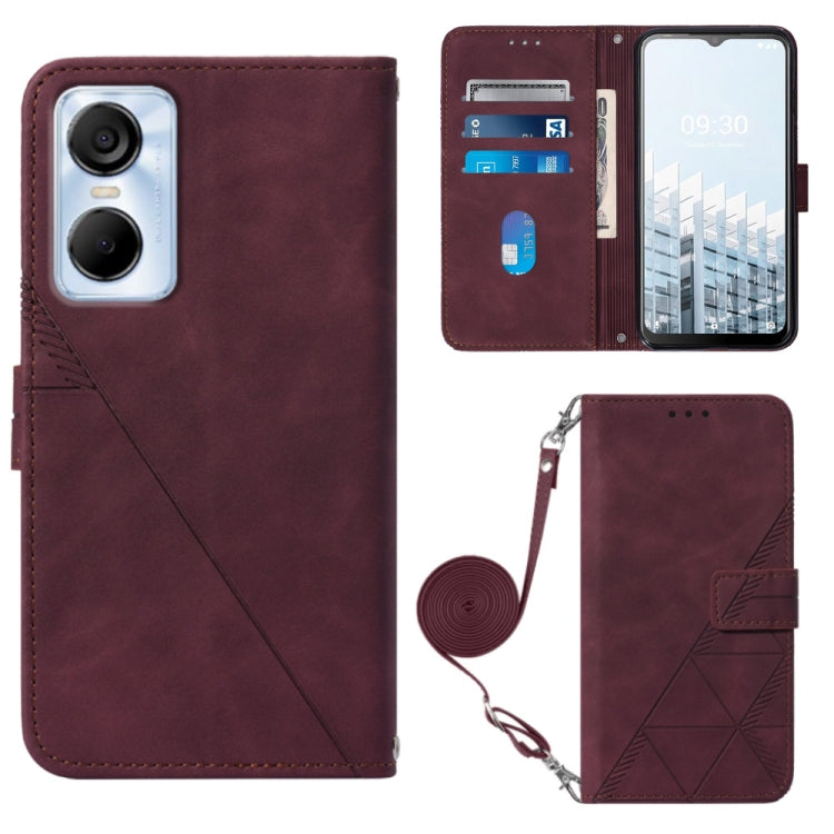 Custodia portafoglio in pelle con flip per Tecno Pova 4 Pro
