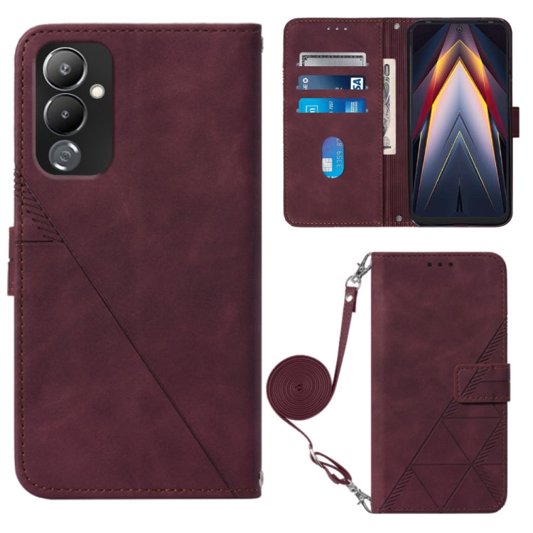 Custodia portafoglio in pelle con flip per Tecno Pova 4 Pro