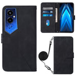 Custodia portafoglio in pelle con flip per Tecno Pova 4 Pro
