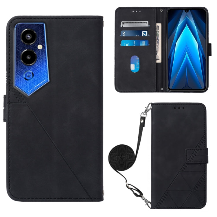 Custodia portafoglio in pelle con flip per Tecno Pova 4 Pro