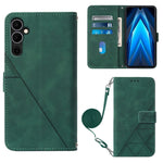 Custodia per cellulare in pelle con flip in rilievo 3D a tracolla, For Tecno Pova Neo 2, For Google Pixel 7a, For Samsung Galaxy A04e