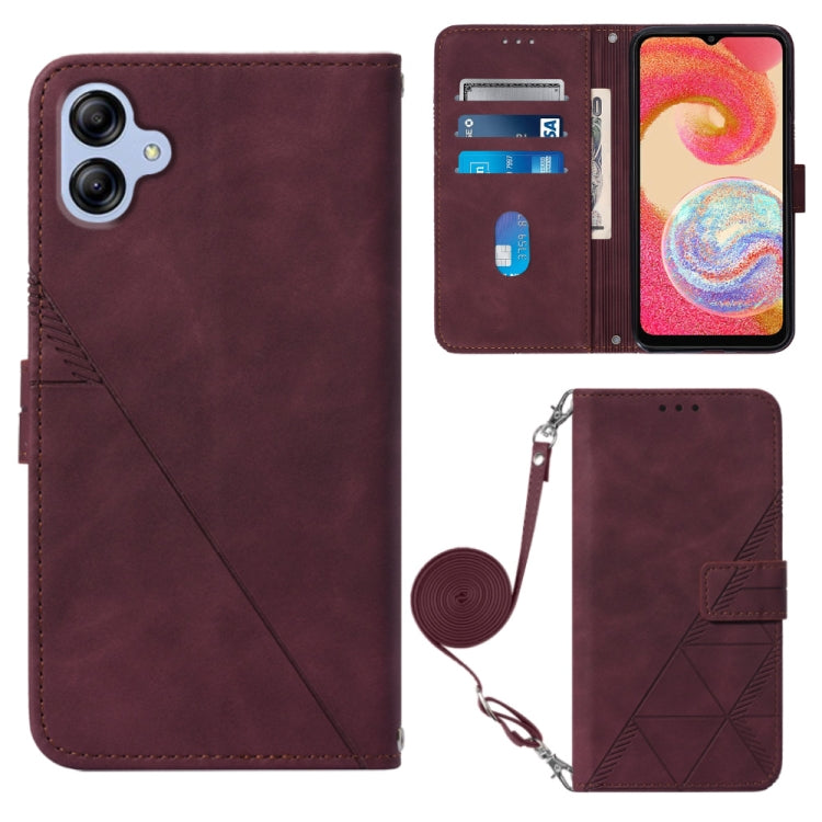 Custodia portafoglio in pelle con flip per Galaxy A04e
