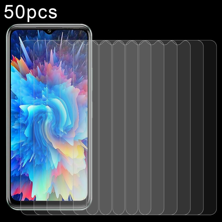50 pellicole in vetro temperato 0,26 mm 9H 2,5D, For Moxee M2160 (50 PCS), For Samsung Galaxy A24 5G (50 PCS), For Motorola Moto X40 Pro (50 PCS), For Infinix Hot 20 5G (50 PCS), For Infinix Smart 7 (50 PCS)