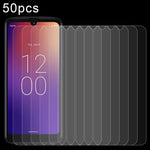 50 pellicole in vetro temperato 0,26 mm 9H 2,5D, For Moxee M2160 (50 PCS), For Samsung Galaxy A24 5G (50 PCS), For Motorola Moto X40 Pro (50 PCS), For Infinix Hot 20 5G (50 PCS), For Infinix Smart 7 (50 PCS)