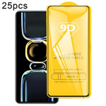 Pellicola in vetro temperato con schermo a colla intera da 25 pezzi 9D, For Xiaomi Redmi K60 (25 PCS)
