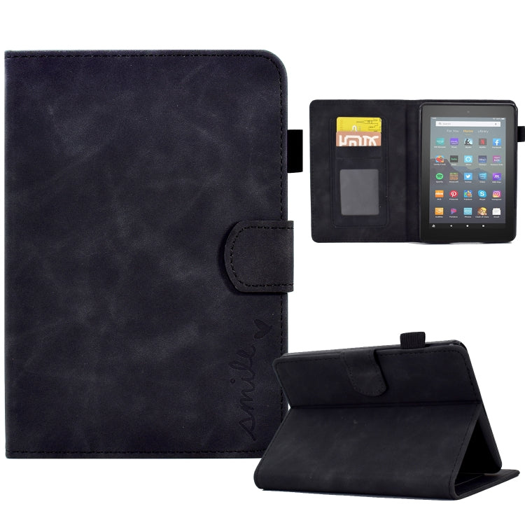 Custodia Smart in pelle per tablet con flip in rilievo, For Amazon Kindle Youth Version 2022