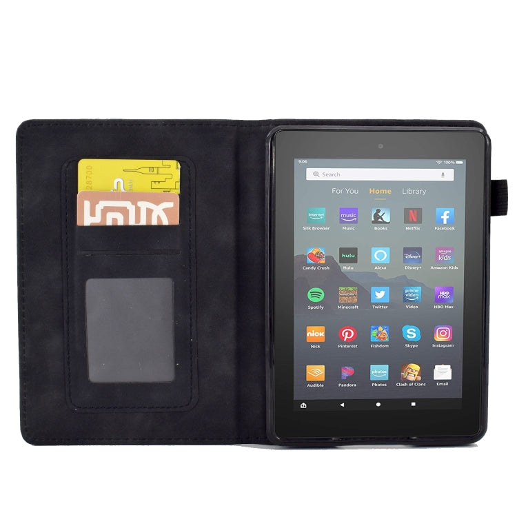 Custodia Smart in pelle per tablet con flip in rilievo, For Amazon Kindle Youth Version 2022