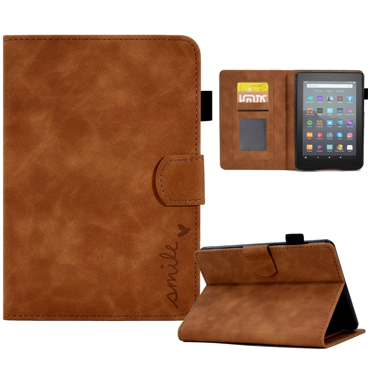 Custodia Smart in pelle per tablet con flip in rilievo, For Amazon Kindle Youth Version 2022