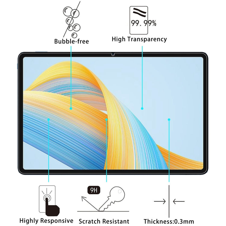 Pellicola per tablet in vetro temperato antideflagrante 9H 2.5D, For Honor Pad 10 / Pad V8 Pro / Pad 9 (1 PC)