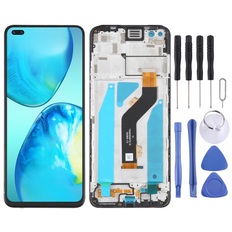 OEM LCD Screen Digitizer Full Assembly with Frame, For infinix Note 8 X692, For infinix Hot 9 Play X680, For infinix Hot 10 X682B X682C, For Tecno Camon 17 Pro, For Tecno Camon17, For infinix Hot 10T X689C, For Tecno Spark 7T