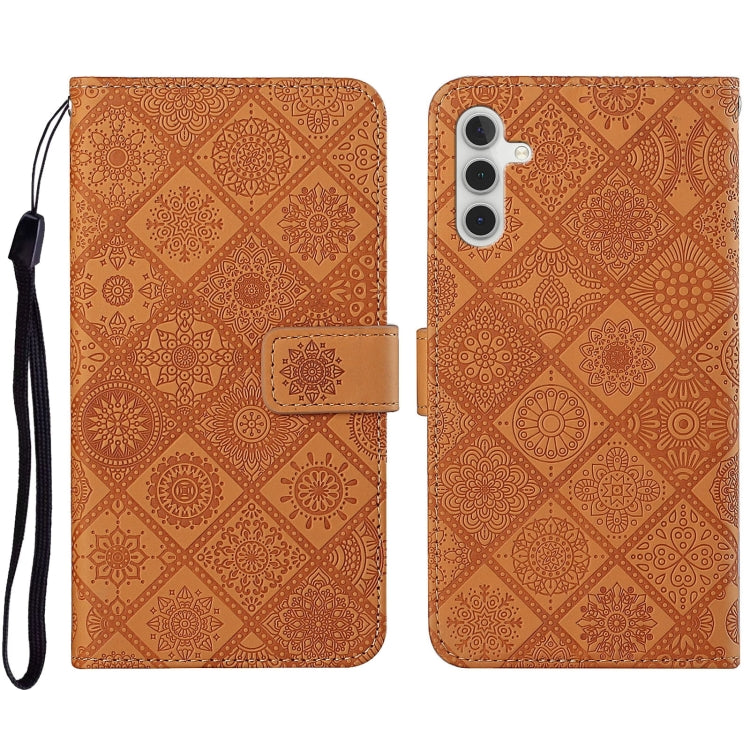 Custodia per cellulare in pelle con motivo goffrato stile etnico, For Samsung Galaxy A34, For Samsung Galaxy A54