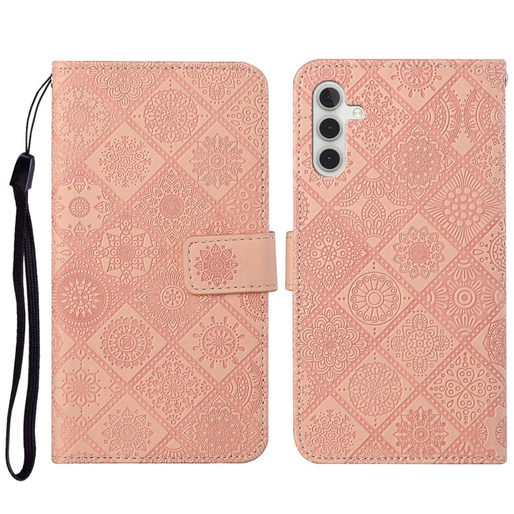 Custodia per cellulare in pelle con motivo goffrato stile etnico, For Samsung Galaxy A34, For Samsung Galaxy A54