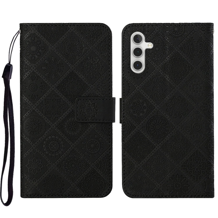 Custodia per cellulare in pelle con motivo goffrato stile etnico, For Samsung Galaxy A34, For Samsung Galaxy A54