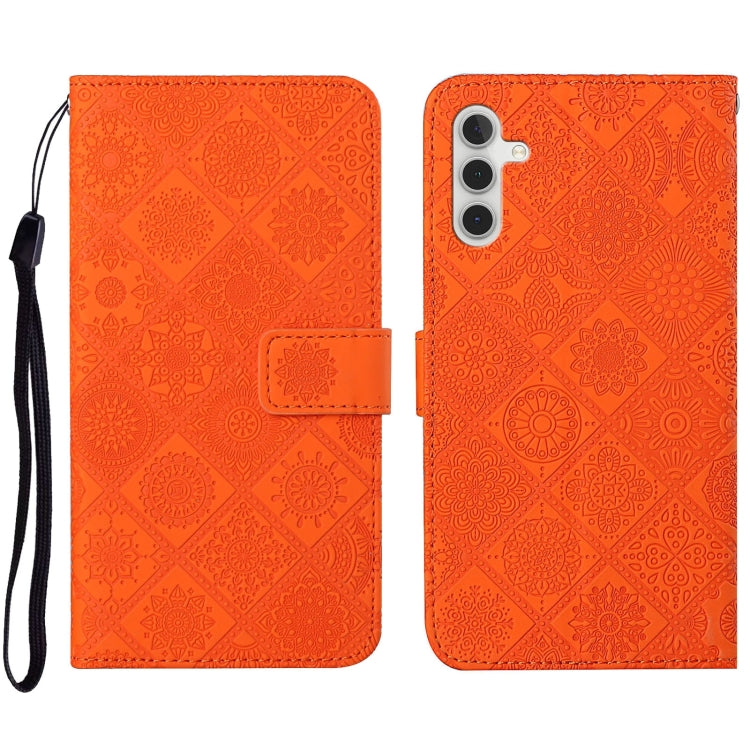 Custodia per cellulare in pelle con motivo goffrato stile etnico, For Samsung Galaxy A34, For Samsung Galaxy A54