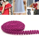WG000108 Cintura in pizzo a forma di millepiedi in seta di poliestere Accessori per abbigliamento fai da te, dimensioni: 5000 x 0,8 cm